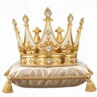 Gold crown on cushion — Wild Fortune