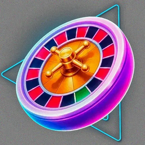 Neon roulette wheel